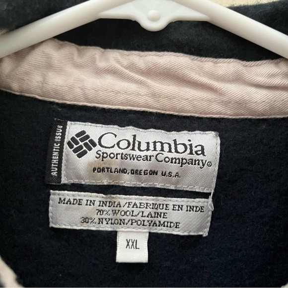 Columbia Navy Blue Men’s Wool Blend Button Down Shirt Jacket Size XXL - Picture 3 of 7